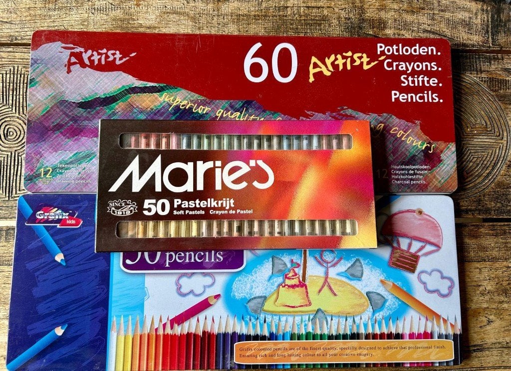 3 Grafiet potloden dozen: Marie's, Grafix en Artist, Ophalen of Verzenden, Zo goed als nieuw, Potlood of Stift