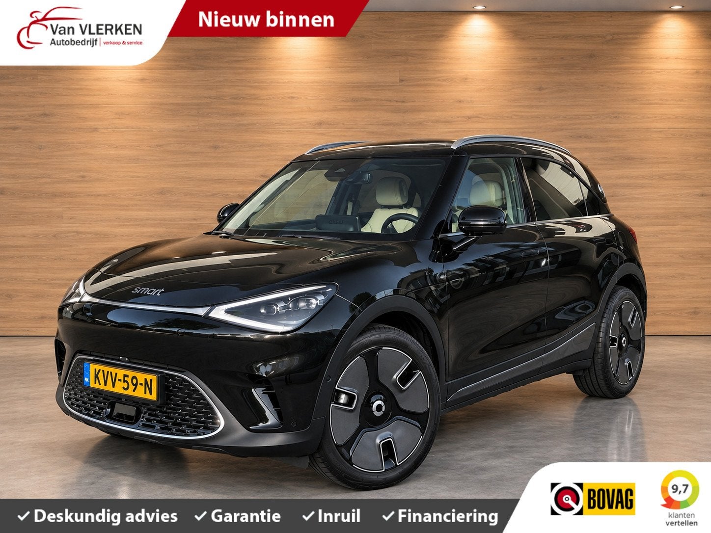 Smart #1 Premium 66 kWh PANORAMADAK LEER, Auto's, Automaat, Dealer onderhouden, Achterwielaandrijving, Gebruikt