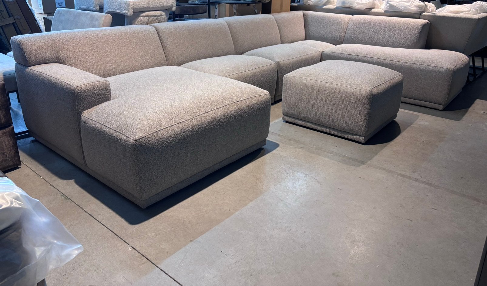 Ruime U-bank Showroom opruiming, Huis en Inrichting, Ophalen of Verzenden, Zo goed als nieuw, Stof