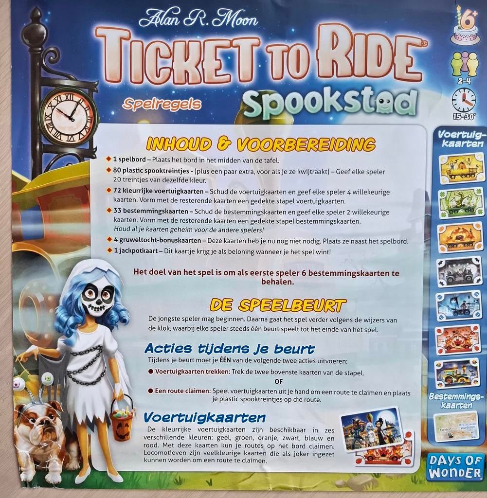 Ticket to ride, Ophalen, Nieuw