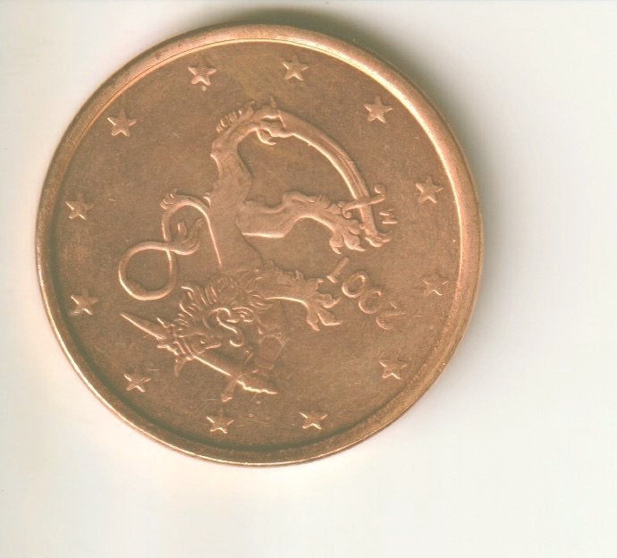5 cent 2001 finland, Verzenden, Finland, 5 cent