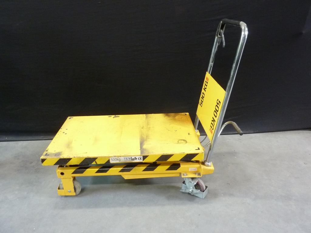 heftafel / verrijdbare hef tafel max 500kg. materiaallift, Gebruikt, Garagekrik, Handelsonderneming Hendriksen, Ophalen of Verzenden