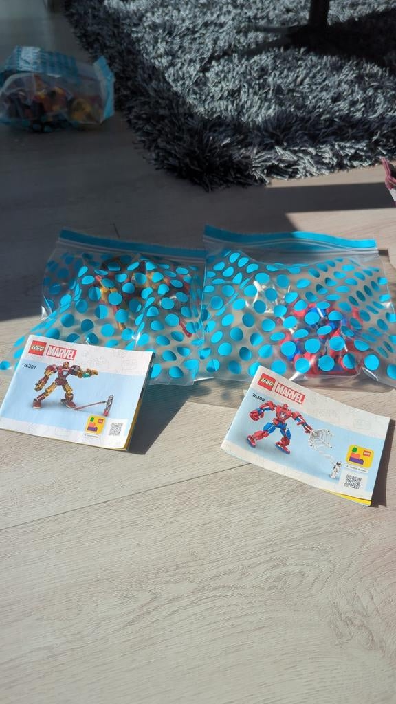 Lego Marvel Mechs: Iron Man (76307) & Spider-Man (76308), Ophalen of Verzenden