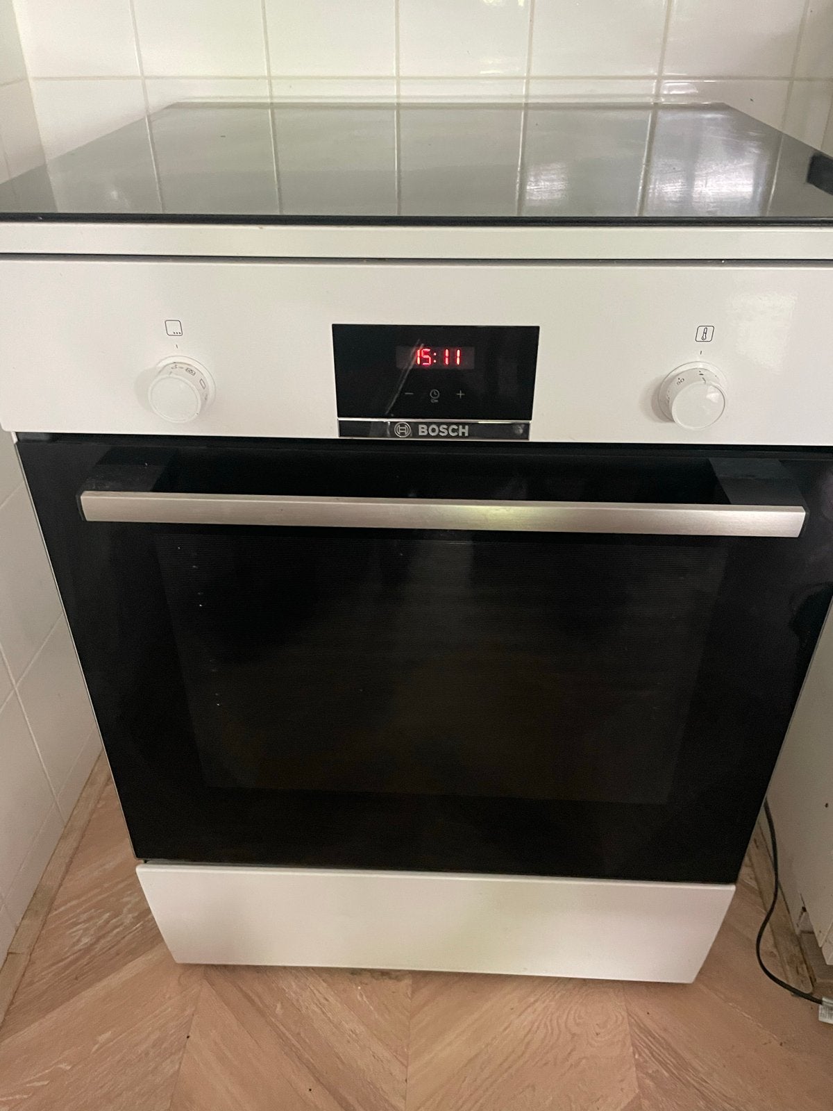 BOSCH HLR390020 Inductie Fornuis 60cm, Ophalen, 4 kookzones, Zo goed als nieuw, Inductie