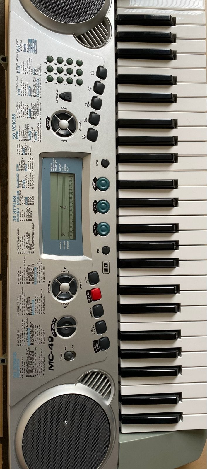 Medeli MC-49 Elektronisch Keyboard - 49 Toetsen, 49 toetsen, Gebruikt, Midi-aansluiting, Ophalen of Verzenden