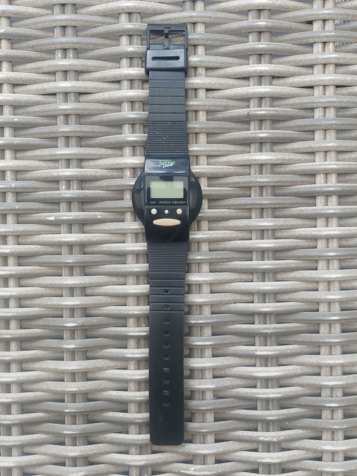 SenseWorks Sprekend Horloge - Zwart, Gebruikt, Sieraden, Tassen en Uiterlijk, Horloges | Heren, Kunststof, Gebruikt, Polshorloge