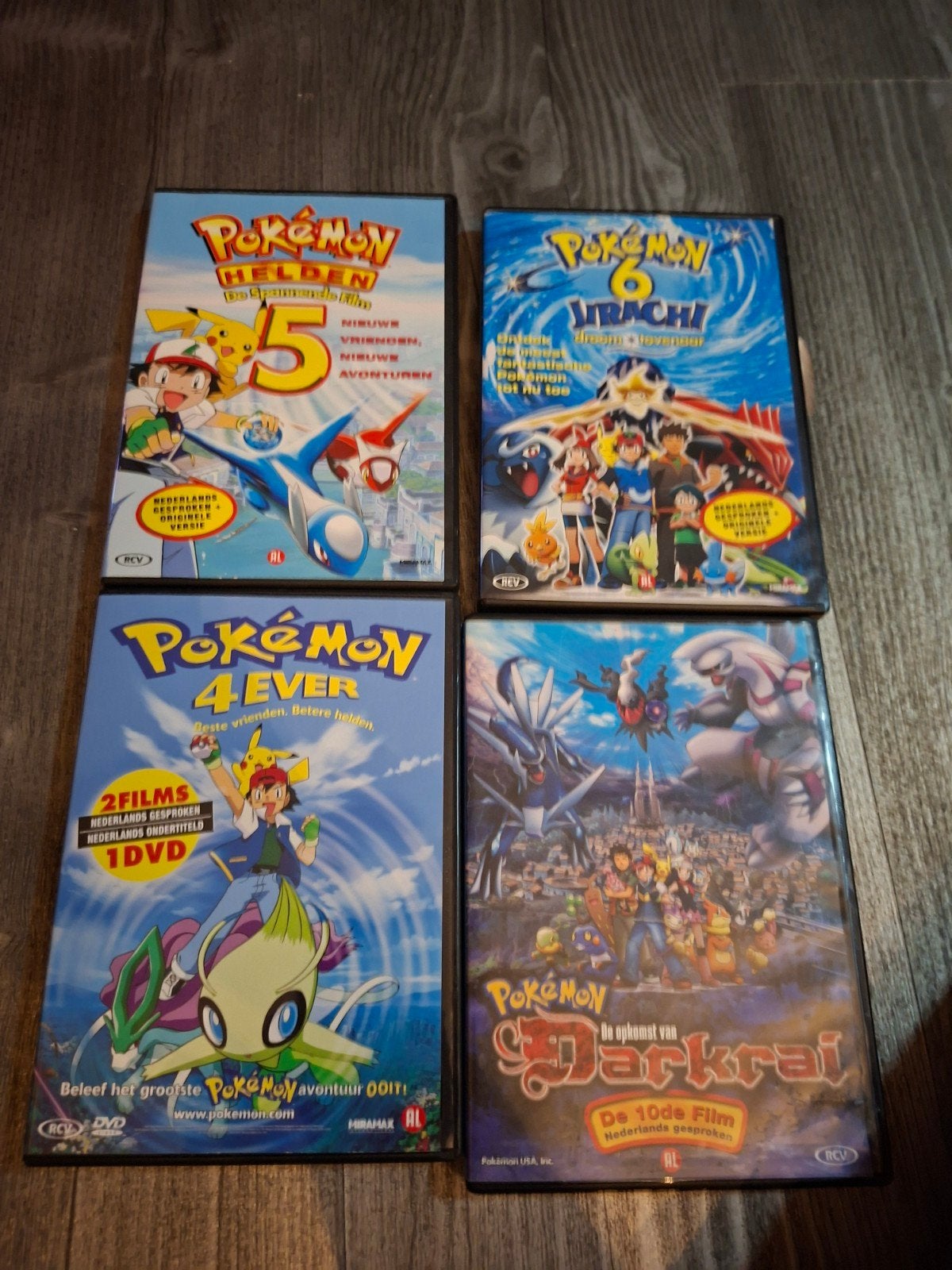 Pokémon DVD Collectie:4 Films (Helden, Jirachi, 4Ever, Darkr, Cd's en Dvd's, Gebruikt, Animatie, Verzamelbox, Alle leeftijden