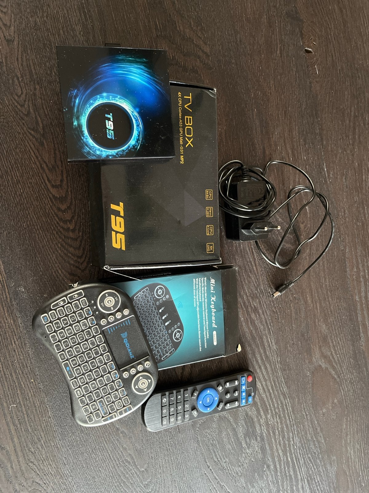 T95 TV Box 4K Android met Mini Toetsenbord en Afstandsbedien, Ophalen of Verzenden, Zo goed als nieuw, HDMI, Zonder harde schijf