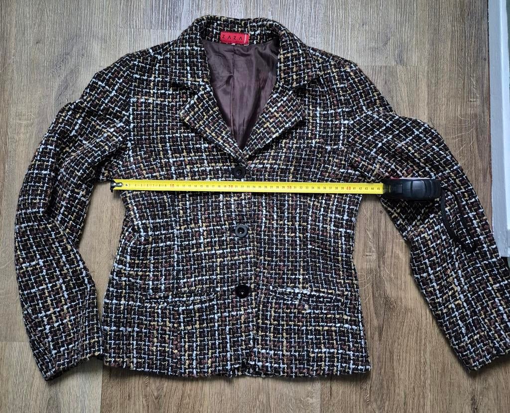 Zaza boucle blazer maat M, Maat 38/40 (M), Zwart, Ophalen of Verzenden, Zo goed als nieuw