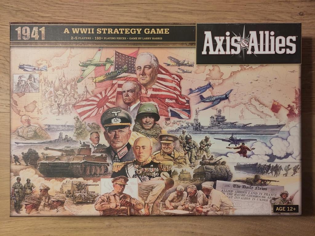 Nieuw! Axis & Allies 1941: Strategisch WWII Bordspel, Vijf spelers of meer, Ophalen of Verzenden, Zo goed als nieuw, Hasbro
