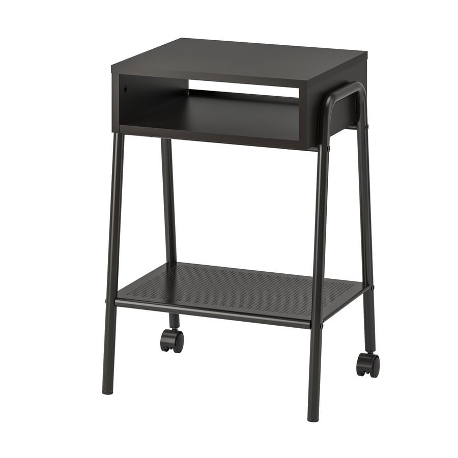 Ikea Setskog tafeltje - Zwart, met wieltjes, Ophalen, Minder dan 55 cm, Gebruikt, Metaal of Aluminium