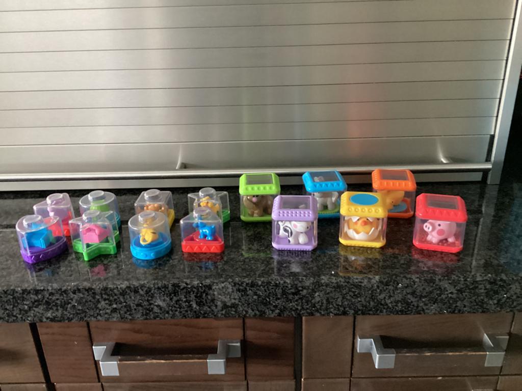 Vintage Fisher Price stapel blokken 2 sets, Ophalen of Verzenden, Overige typen