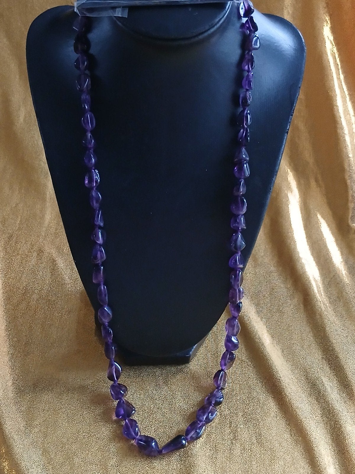 Amethist ketting met oorbellen, Sieraden, Tassen en Uiterlijk, Kettingen, Ophalen of Verzenden, Paars, Steen of Mineraal