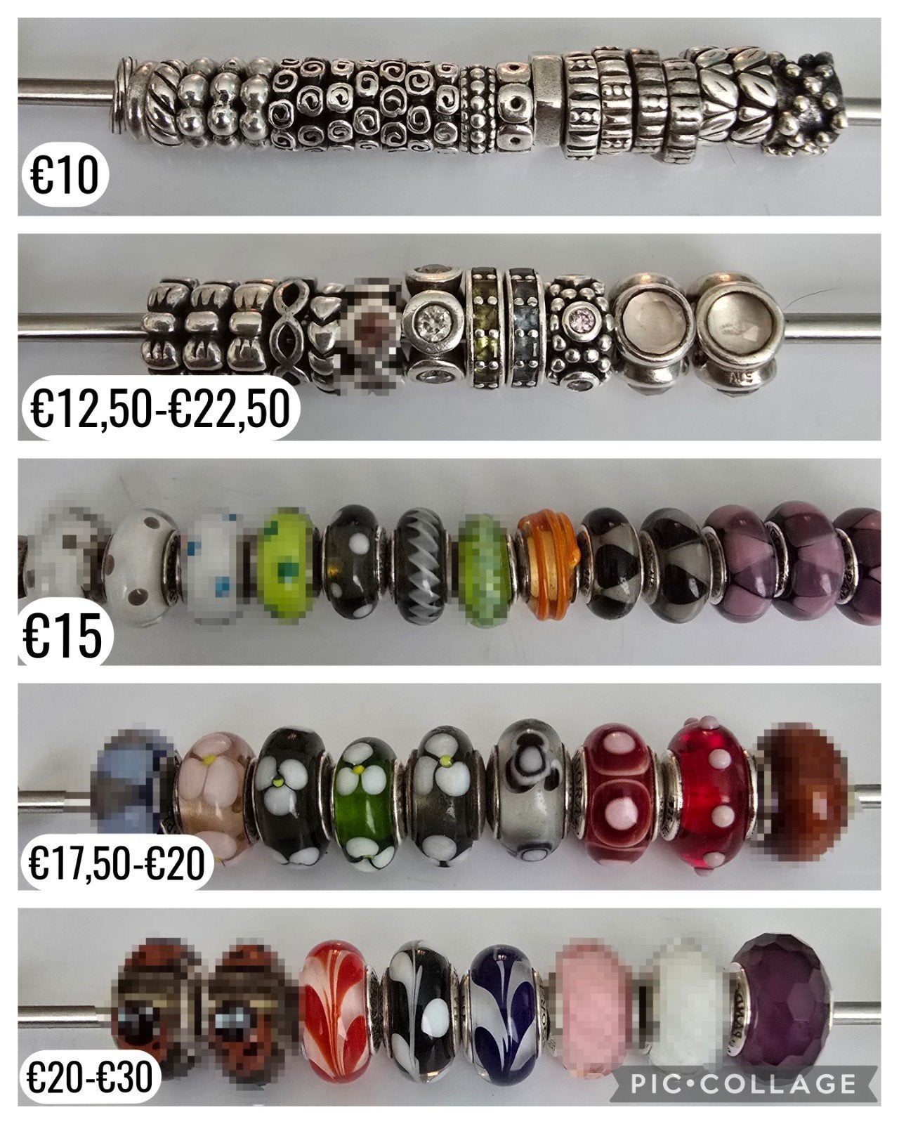 Prachtige originele zilveren Pandora bedels/spacers, Ophalen of Verzenden, Zo goed als nieuw, Zilver, Pandora