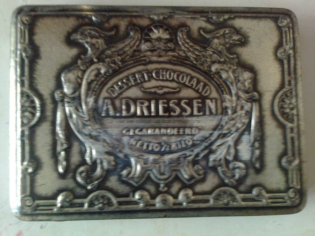 A.Driessen blik 25x18x4h r, Ophalen of Verzenden, Koek(jes)