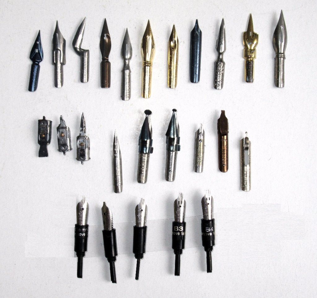 Vintage Lot van kalligrafie pennen nibs., Ophalen of Verzenden, Overige typen