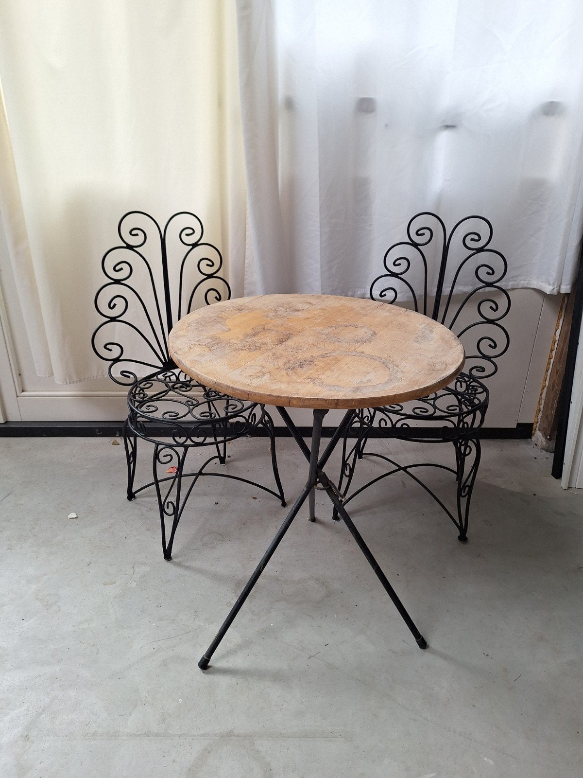 Bistro set, Tuin en Terras, Tuinsets en Loungesets, Ophalen of Verzenden, Gebruikt, Overige materialen, 2 zitplaatsen