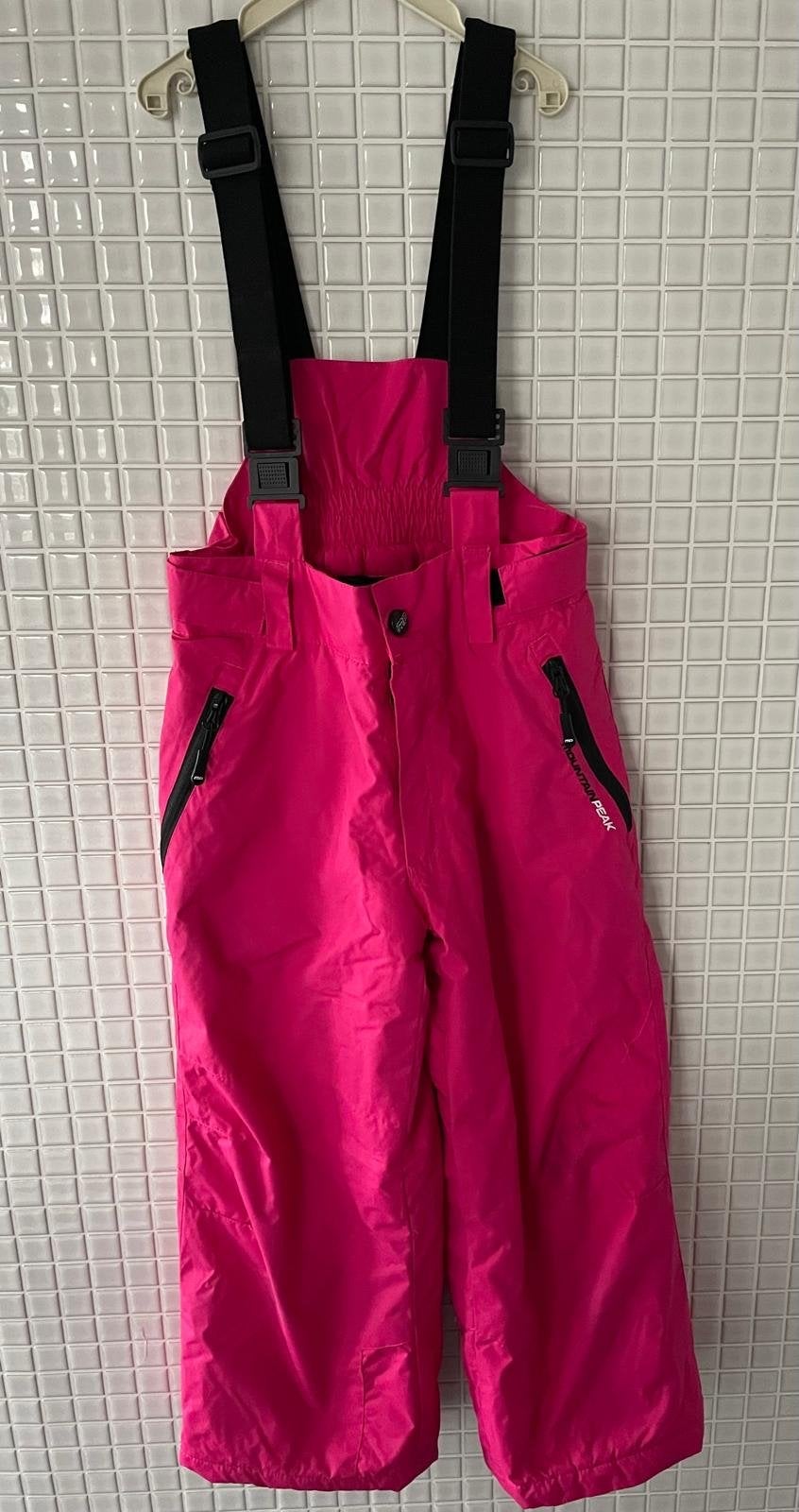 Roze Mountain Peak skibroek met bretels maat 128, Kinderen en Baby's, Verzenden, Zo goed als nieuw, Meisje, Broek