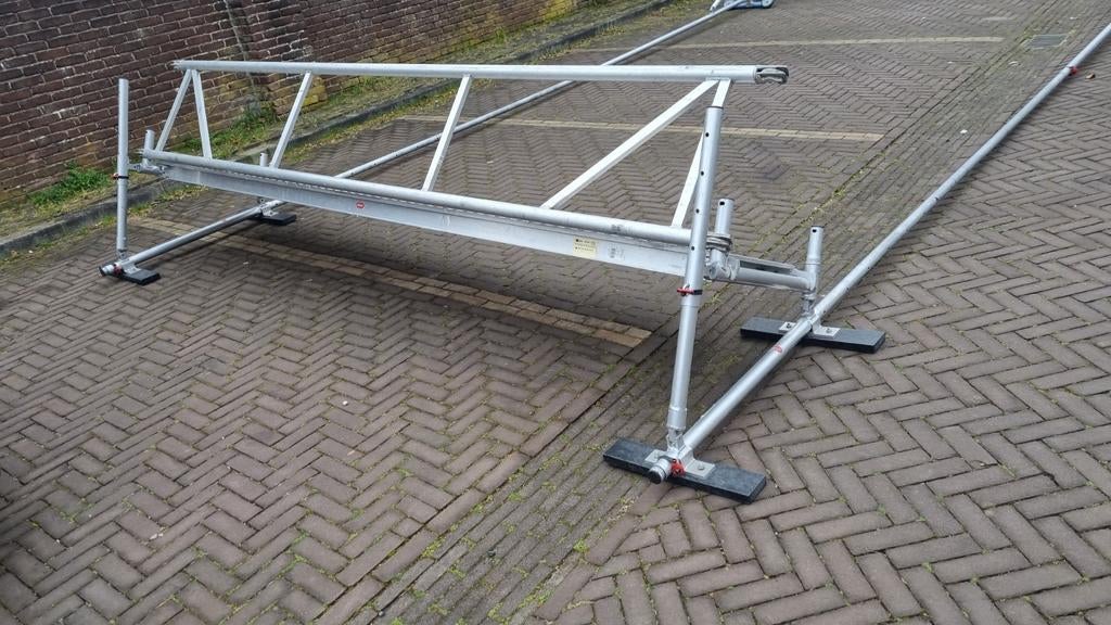 Dakkapelsteiger met loopplank - Goede staat!, Doe-het-zelf en Verbouw, Steigers, Ophalen, Zo goed als nieuw, Overige typen, 5 meter of hoger
