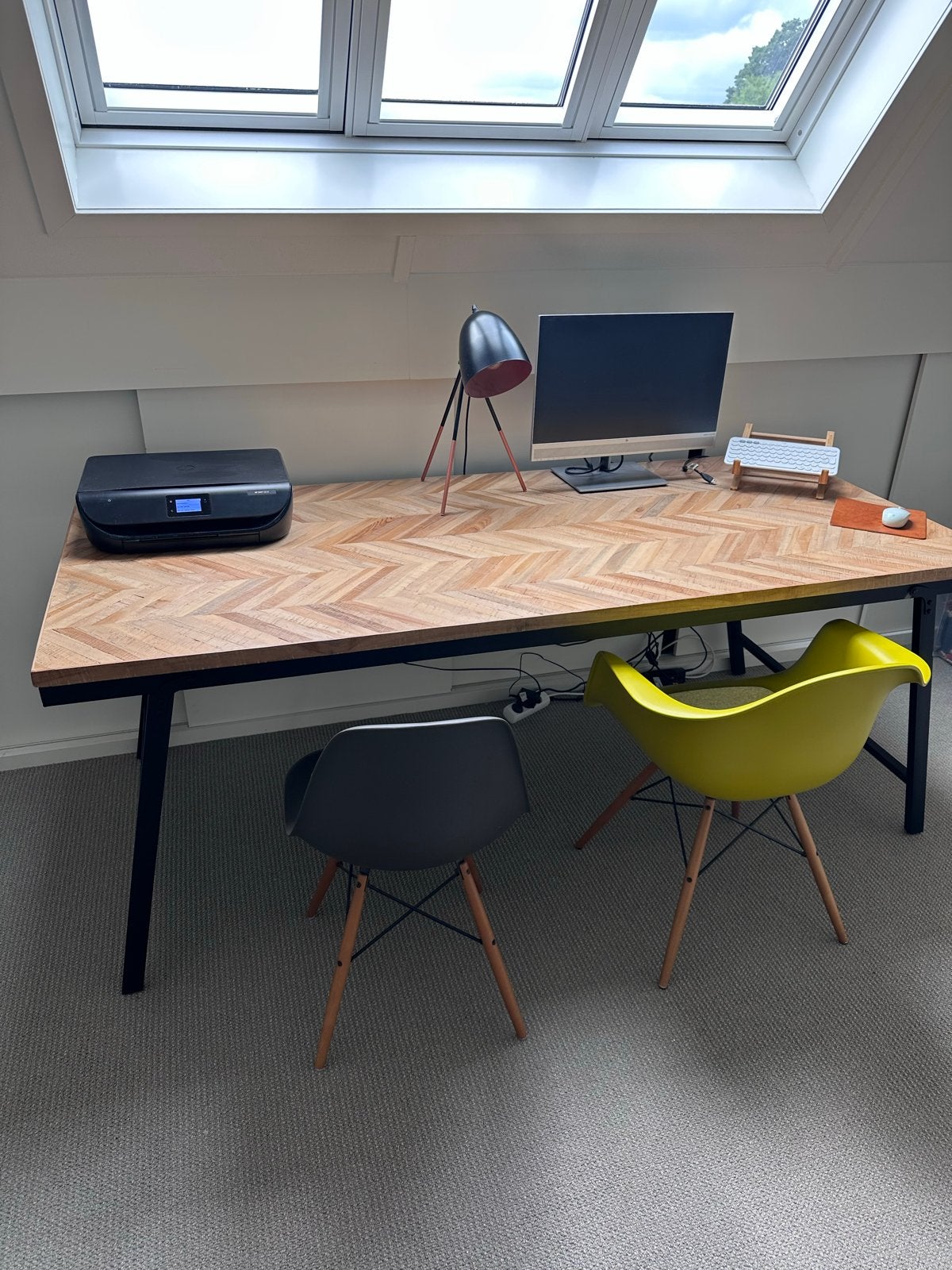 Grote tafel 200 x 90 cm - Ideaal voor werk, hobby of diner, Huis en Inrichting, Tafels | Eettafels, Ophalen, 200 cm of meer, 50 tot 100 cm