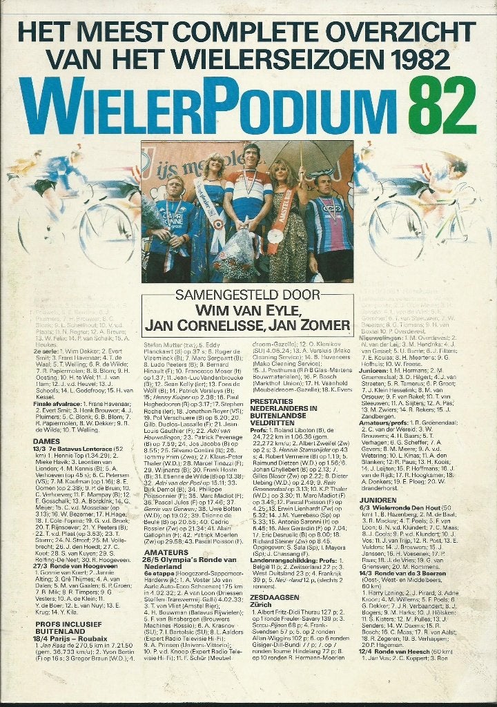 1982 WielerPdium - wielrennen - bio's /uitslagen, Boeken, Verzenden, Gelezen, Lopen en Fietsen