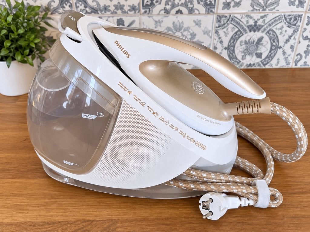 Philips PerfectCare Elite Silence - Stoomgenerator, Witgoed en Apparatuur, Ophalen, Zo goed als nieuw, Strijkijzer met snoer