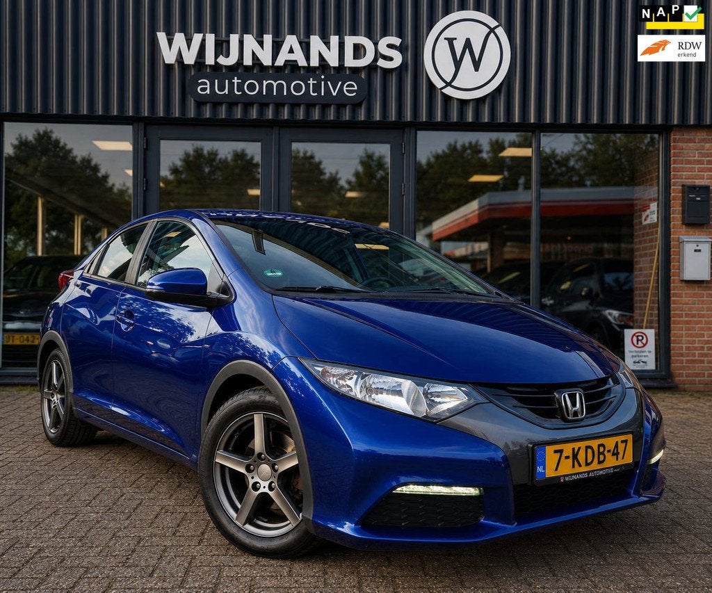Honda Civic 1.4 Comfort Trekhaak Alcanatara Clima Lichtmetaa, Auto's, Honda, Voorwielaandrijving, Euro 5, 4 cilinders, Blauw