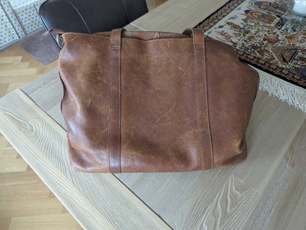 Burkeley leren shopper / luiertas in cognac/bruin compleet, Ophalen of Verzenden, Gebruikt, Bruin, Shopper
