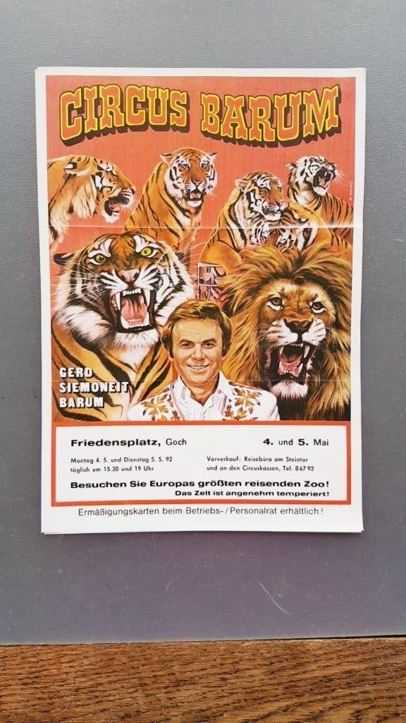 Circus / Circus Barum in Goch, Duitsland, mei 1992., Ophalen of Verzenden, Zo goed als nieuw