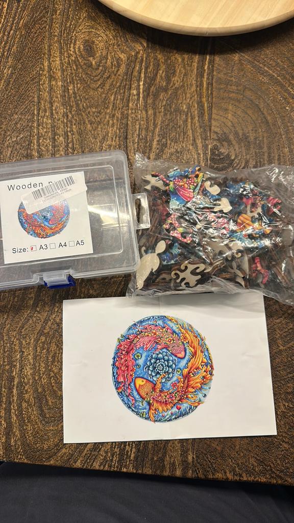 Houten Puzzel Vissen A3 Formaat, Ophalen of Verzenden, Minder dan 500 stukjes, Nieuw, Legpuzzel