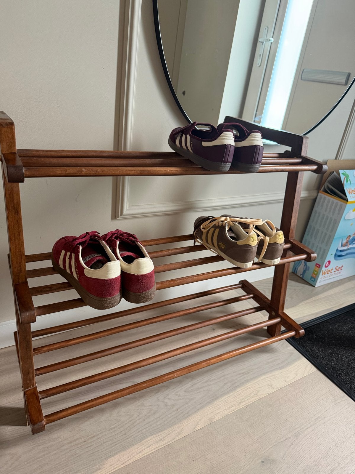 Houten schoenenrek - Jotex 80 cm, Huis en Inrichting, Kasten | Schoenenrekken, Ophalen, Zo goed als nieuw