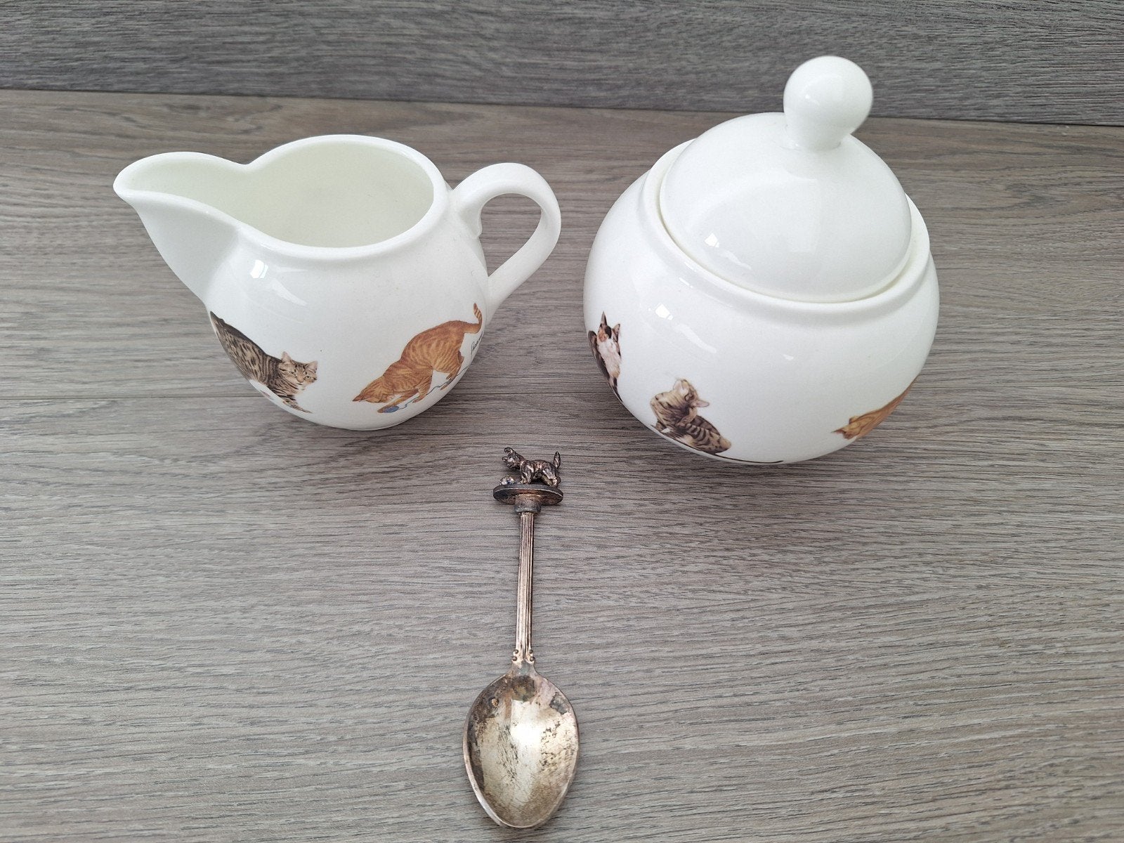 Francien van Westering Melk en Suiker set met Katten, Overige merken, Overige typen, Ophalen of Verzenden, Zo goed als nieuw
