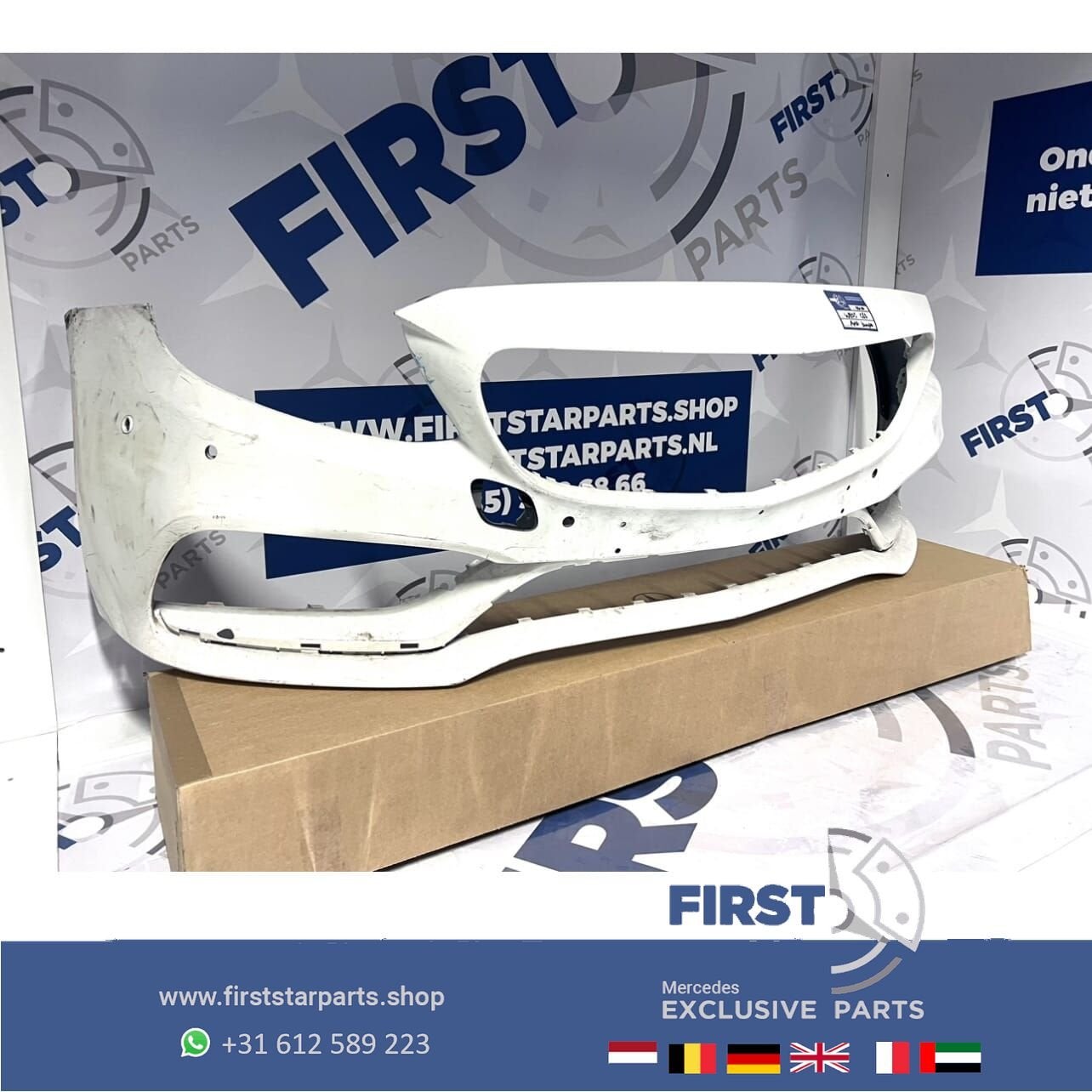 W205 C63 AMG Voorbumper Mercedes C Klasse 2014-2018 OEM C205, Gebruikt, -, Voor, Ophalen of Verzenden