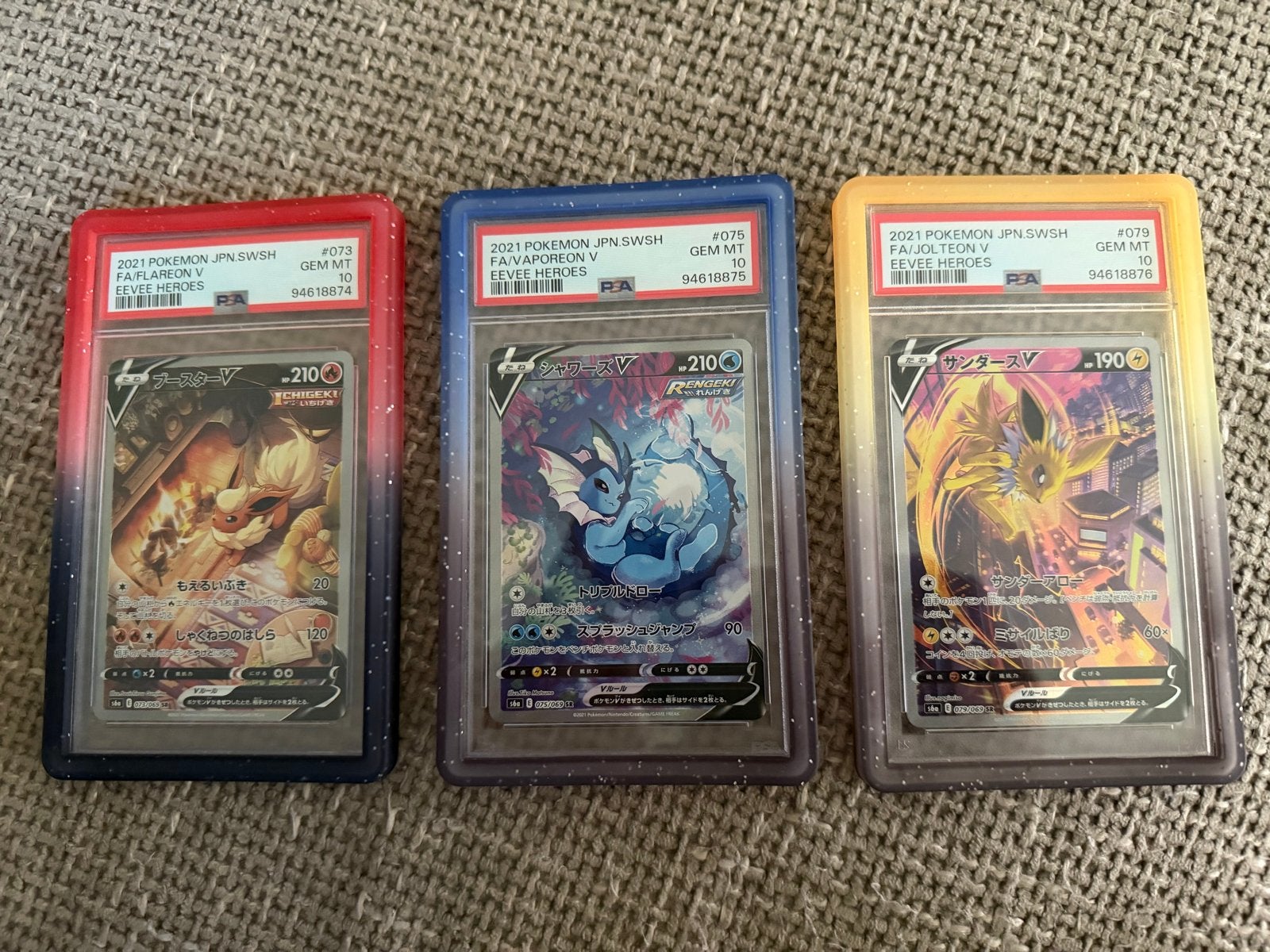 Pokemon kaarten PSA 10 Eevee Heroes Flareon Vaporeon Jolteon, Ophalen of Verzenden, Nieuw, Meerdere kaarten