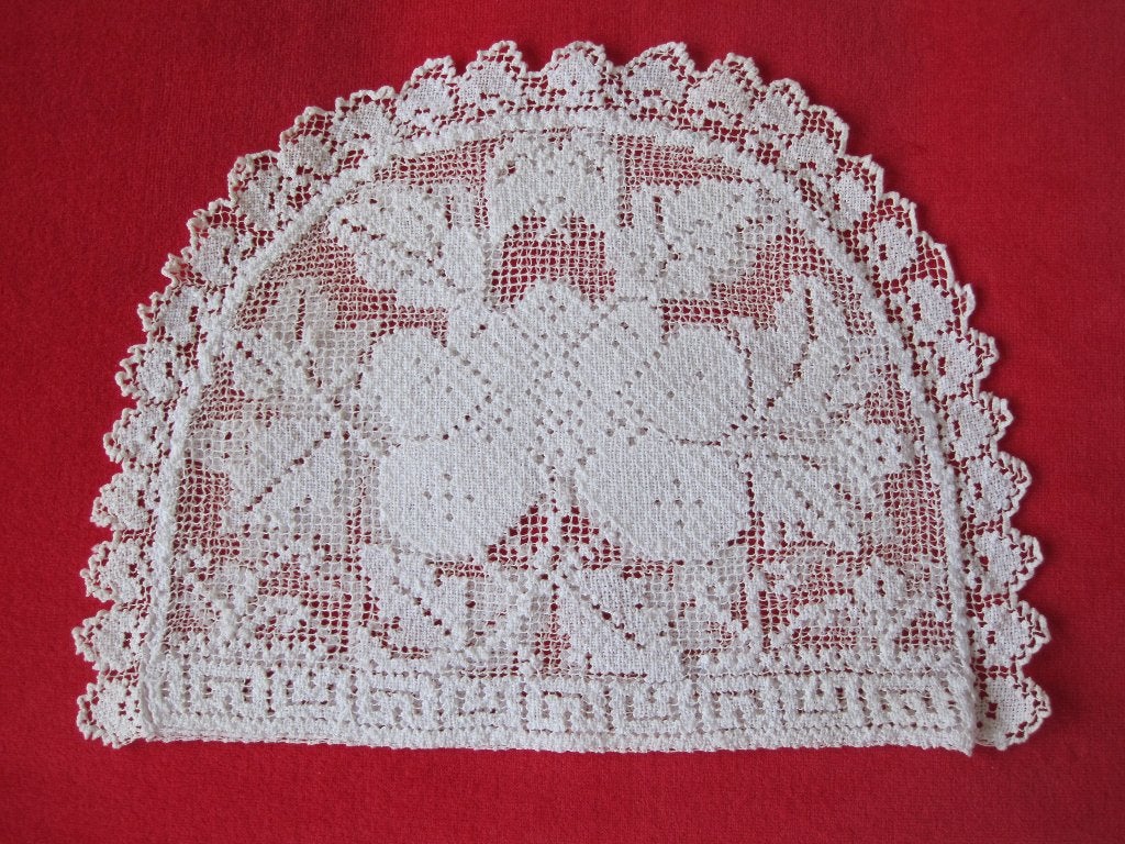 Antieke kanten theemuts, 30x23cm, prachtige staat, Ophalen of Verzenden