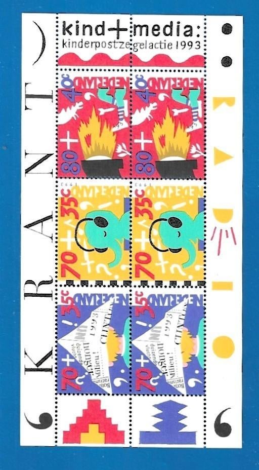 NVPH 1578 Kinderpostzegels 1993, Postzegels en Munten, Postzegels | Nederland, Verzenden, Na 1940, Postfris