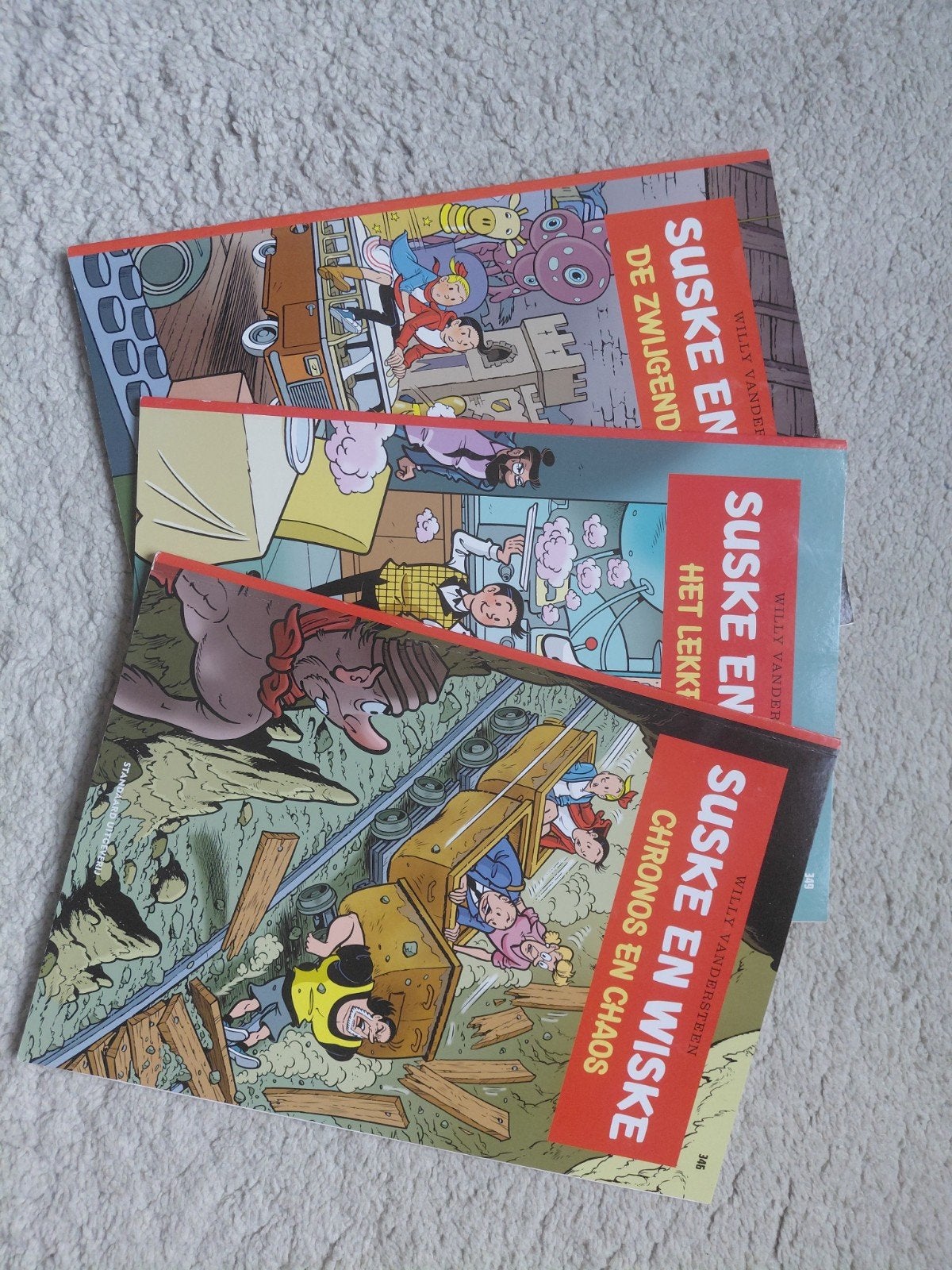 3 Suske en Wiske's stripboeken, Meerdere stripboeken, Ophalen of Verzenden, Zo goed als nieuw, Willy Vandersteen