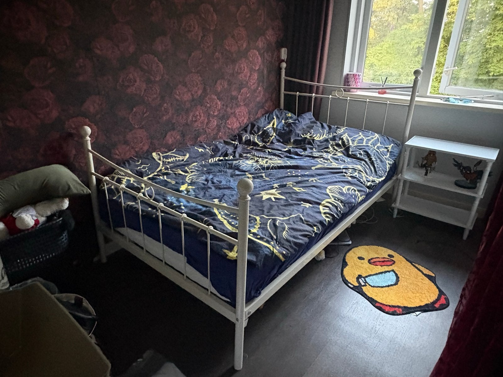 Wit metalen twijfelaar (120x200 cm), Huis en Inrichting, Ophalen, Gebruikt, Wit, Tweepersoons