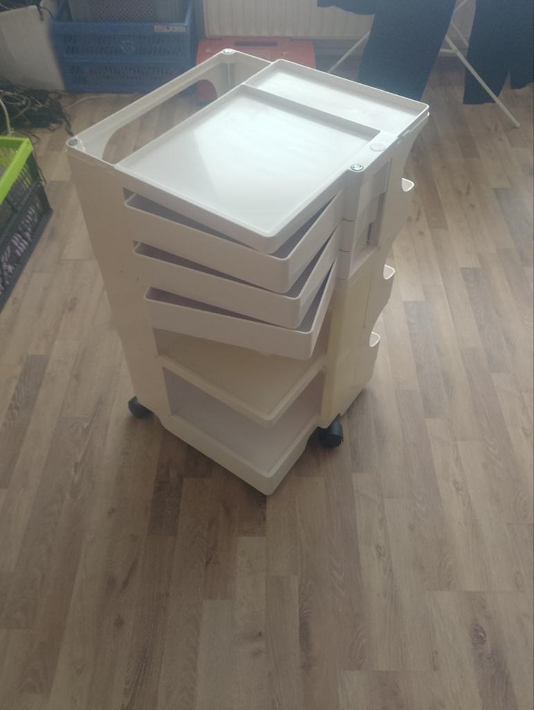 Joe Colombo B-Line Boby trolley 3/3 wit met 3 laden, Ophalen, Zo goed als nieuw