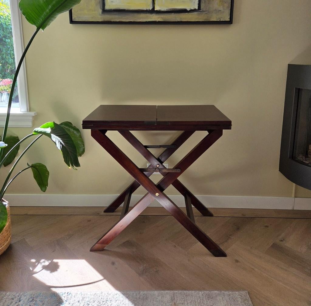 Sidetable, Ophalen, 100 tot 150 cm, Teakhout, Zo goed als nieuw