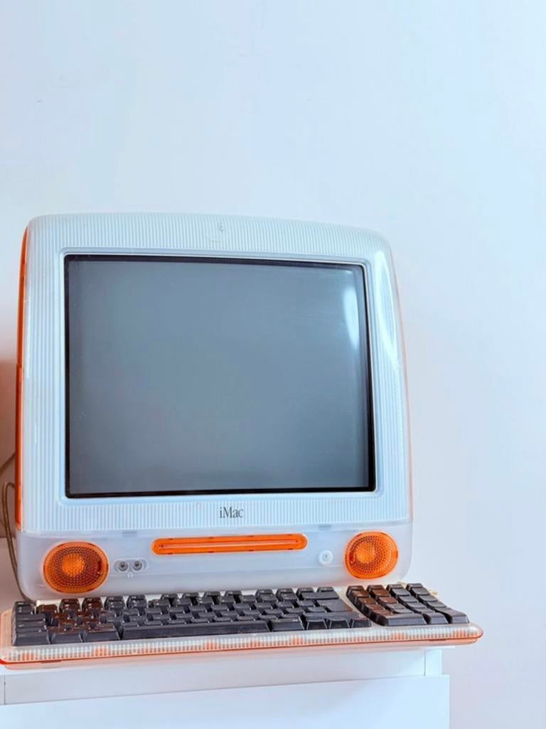 Te koop: Apple iMac G3 – Tangerine (oranje) – compleet |€125, HDD, IMac, Ophalen of Verzenden, Zo goed als nieuw
