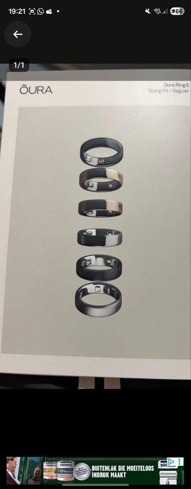 Oura Ring 5 Sizing Kit / Baguier - Maatbepaling, Kunststof, Wit, Nieuw, Ophalen of Verzenden
