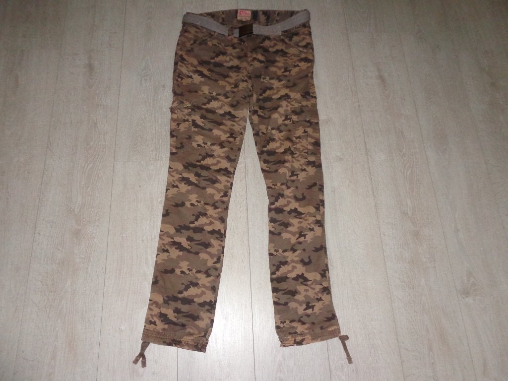 legerprint damesbroek van O'BLEU, maat M, Kleding | Dames, Maat 38/40 (M), Blauw, Ophalen of Verzenden, Lang