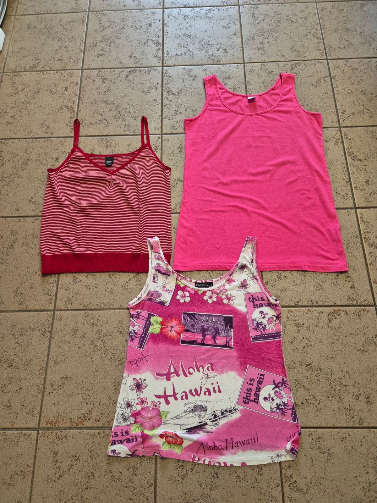 3 mouwloze shirts, mt.40, Maat 38/40 (M), Ophalen of Verzenden, Zo goed als nieuw, Roze