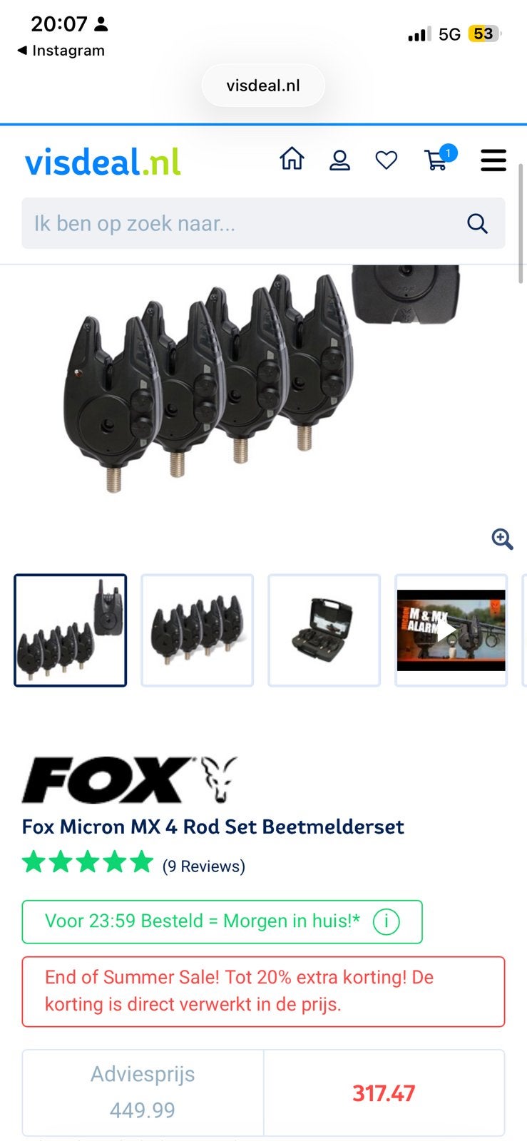 Fox 4+1 zo goed als nieuw, Ophalen of Verzenden, Zo goed als nieuw, Overige typen