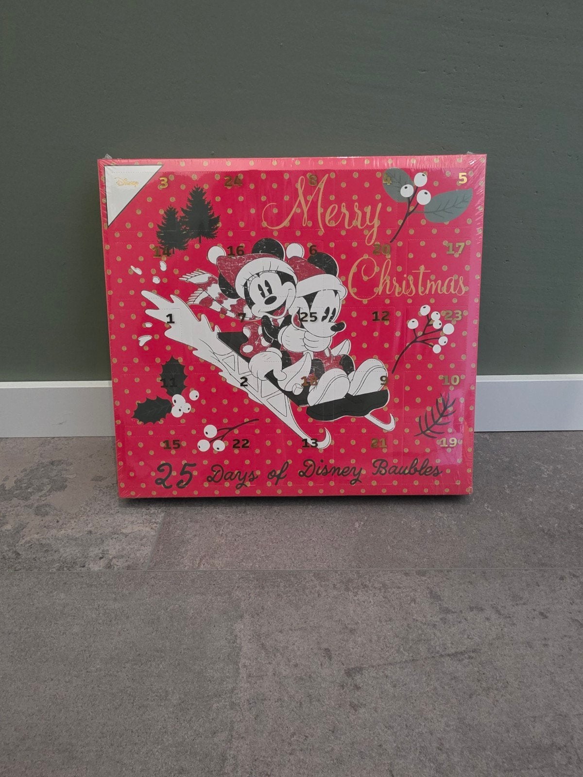 Disney advent kerstballen kerstbal Mickey Minnie Mouse NIEUW, Ophalen of Verzenden, Mickey Mouse, Nieuw