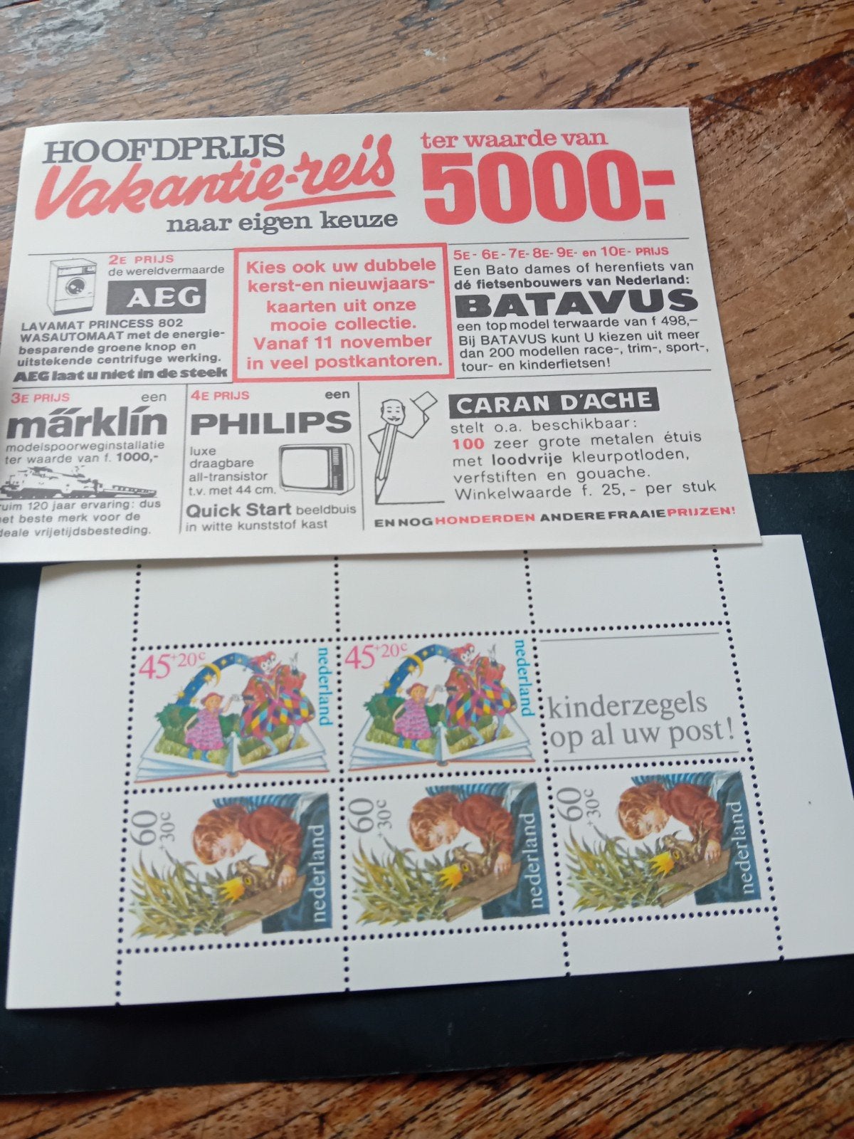 Kinderpostzegels 1980 - Ongebruikt vel met reclame, Ophalen of Verzenden, Na 1940, Postfris