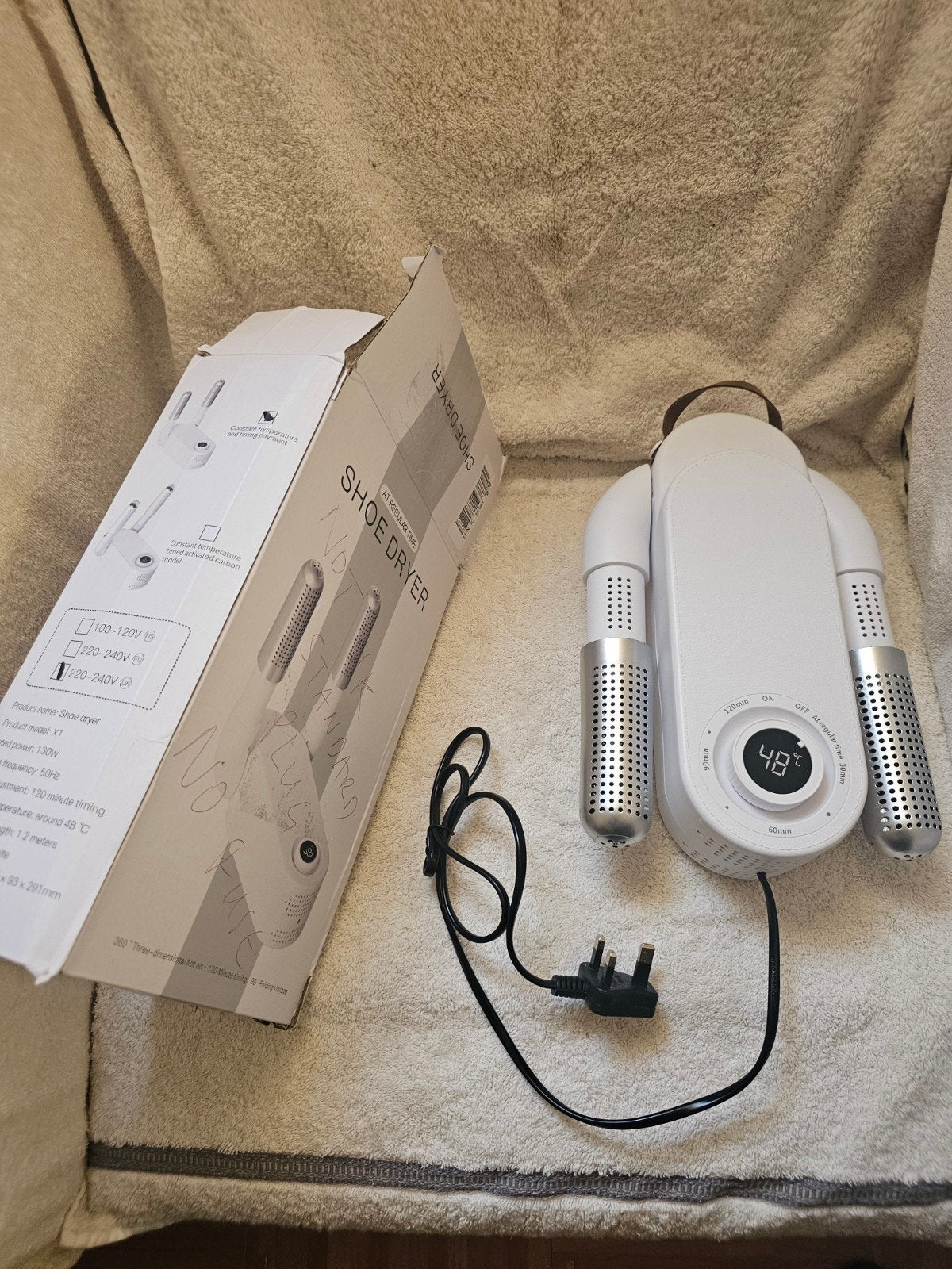 Elektrische Schoenendroger X1 met Timer en Digitaal Display, Ophalen of Verzenden, Nieuw