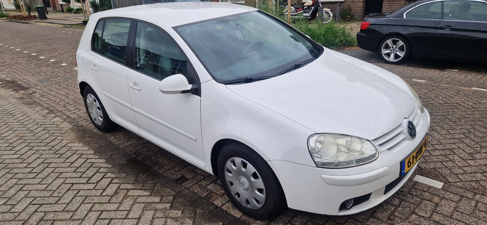 Volkswagen Golf 1.9 TDI 77KW DSG 2008 Wit airco cruise, 1254 kg, Stof, Zwart, 4 cilinders