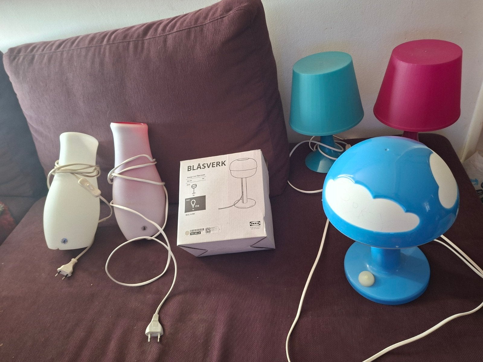 Diverse ikea vintage / retro lampen 6 stuks, Ophalen of Verzenden, Huis en Inrichting